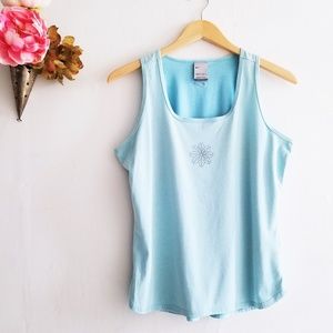 Nike Dri Fit Aqua Blue Tank Top